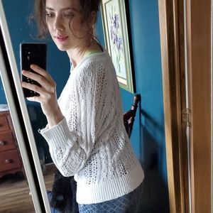 White Lou & Grey Beach Knit Sweater